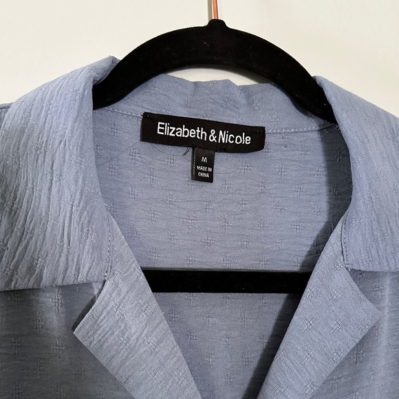 Collared Blue Button Up Dress - Picture 3 of 6